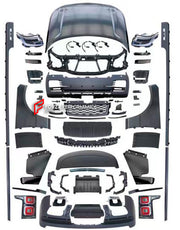 CONVERSION BODY KIT FOR LAND ROVER RANGE ROVER VOGUE L322 2002 - 2012 UPGRADE to L405 FACELIFT 2017 - 2021

Set includes:
Front lip

Front Bumper Assembly
Headlights
Front Fenders - Iron
Hood / Bonnet - Aluminum

Front Grille

Lower mesh grille
Rear bumper
Rear Tail lights

Material: Plastic + Aluminum + Iron