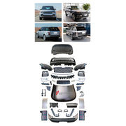 CONVERSION UPGRADE FACELIFT OLD TO NEW BODY KIT for Land Rover Range Rover Vogue 2013 - 2017 to Vogue 2022+
Set includes:

Front Lip
Front Bumper Assembly
Front Grille
Hood Bonnet
Trunk Lid
Rear Bumper Assembly
Rear Diffuser
Exhaust Tips
Material: Plastic

NOTE: Professional installation is required.