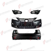 CONVERSION BODY KIT for LEXUS CT200 2011 - 2017 UPGRADE to CT200 FACELIFT 2017 - 2022

Set includes:
Front Bumper Assembly
Front Grille
Headlights
Tail Lights
Rear Bumper Assembly
Rear Diffuser

Material: Plastic

NOTE: Professional installation is required.