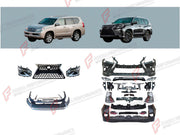 CONVERSION BODY KIT for LEXUS GX460 J150 2009 - 2019 UPGRADE to GX460 J150 FACELIFT 2020 - 2023

Set includes:
Front Bumper Assembly
Front Grille
Headlights
Tail Lights
Rear Bumper Assembly

Material: Plastic

NOTE: Professional installation is required.