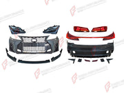 CONVERSION UPGRADE FACELIFT OLD TO NEW BODY KIT for Lexus IS250 2005 - 2013 to IS250 Facelift 2020+
Set includes:

Front Lip
Front Bumper Assembly
Front Grille
Headlights
Tail Lights
Rear Bumper Assembly
Rear Diffuser
Exhaust Tips
Material: Plastic

NOTE: Professional installation is required.