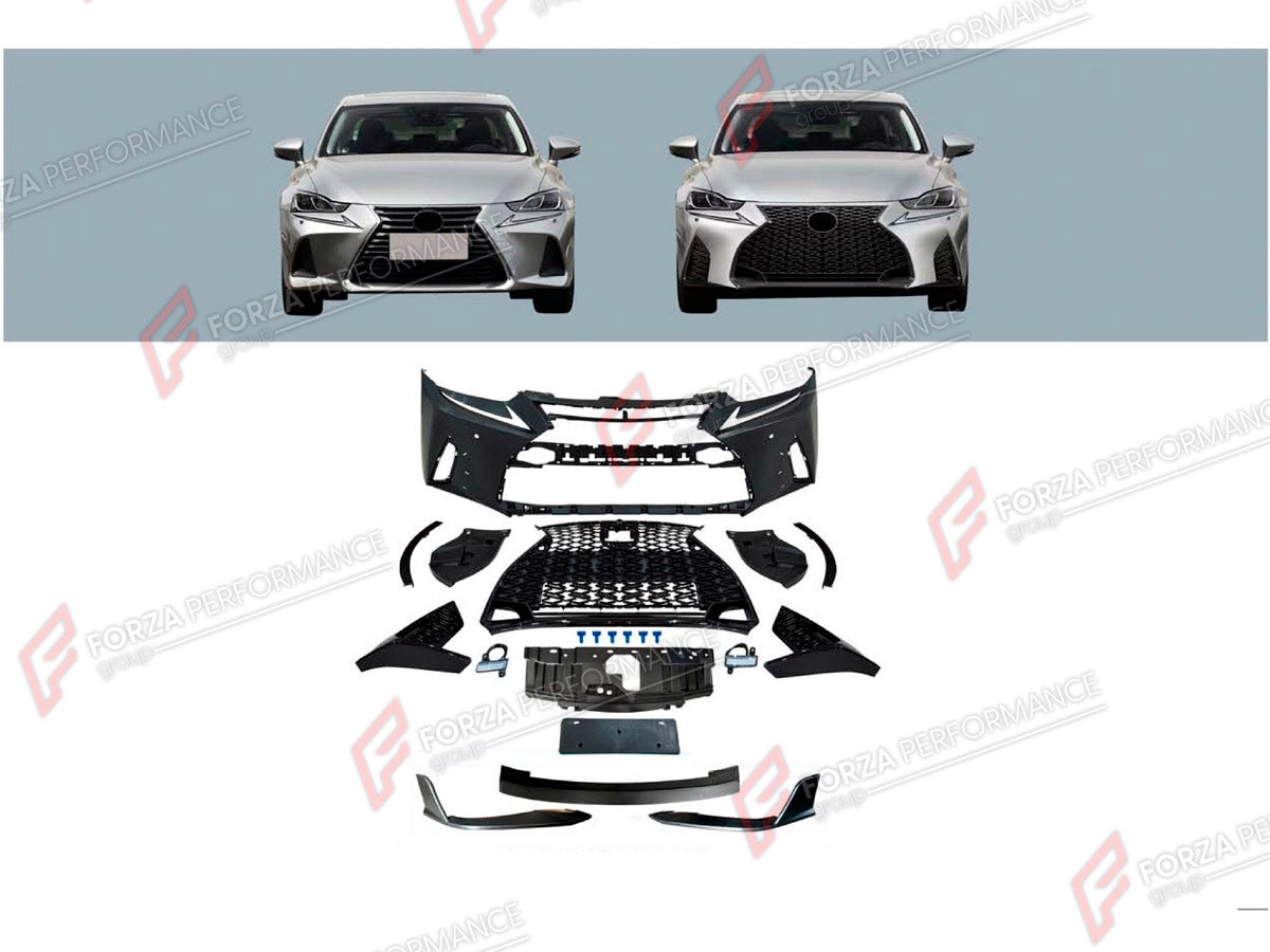 CONVERSION BODY KIT for LEXUS IS250 FACELIFT 2016 - 2022 UPGRADE to IS250 FACELIFT 2020+

Set includes:
Front Lip
Front Bumper Assembly
Front Grille
License Plate
Front Fenders
Fender Flares
Rear Fenders

Material: Plastic

NOTE: Professional installation is required.
Why “Contact Us for Pricing”?

We don’t display fixed prices because our goal is to offer you the most competitive deal possible. Product costs often decrease over time, and by requesting a quote, you’ll receive our most up-to-date price on ma