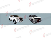 CONVERSION BODY KIT for LEXUS LX570 J200 2007 - 2015 UPGRADE to LX570 J200 FACELIFT 2015 - 2023 FORZA PERFORMANCE custom fit TRD Style
Set includes:

Front Bumper Assembly
Front Grille
Headlights
Rear Bumper
Material: Plastic

NOTE: Professional installation is required.
