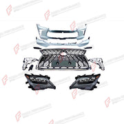 CONVERSION BODY KIT for LEXUS LX570 J200 2007 - 2015 UPGRADE to LX570 J200 FACELIFT 2015 - 2023 FORZA PERFORMANCE custom fit TRD Style
Set includes:

Front Bumper Assembly
Front Grille
Headlights
Rear Bumper
Material: Plastic

NOTE: Professional installation is required.