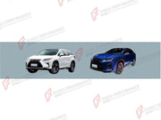 CONVERSION BODY KIT for LEXUS RX300 AL20 2015 - 2019 UPGRADE to RX300 AL20 FACELIFT 2019 - 2023 FORZA PERFORMANCE custom fit Sport Style

Set includes:
Front Bumper Assembly
Front Grille
Headlights
Tail Lights
Rear Bumper Assembly
Rear Diffuser

Material: Plastic

NOTE: Professional installation is required.