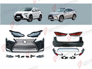 CONVERSION BODY KIT for LEXUS RX300 AL20 2015 - 2019 UPGRADE to RX300 AL20 FACELIFT 2019 - 2023 FORZA PERFORMANCE custom fit OEM Style

Set includes:
Front Bumper Assembly
Front Grille
Headlights
Tail Lights
Rear Bumper Assembly

Material: Plastic

NOTE: Professional installation is required.