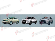 CONVERSION BODY KIT for LEXUS RX350 AL10 2009 - 2015 UPGRADE to RX350 AL20 2015 - 2023 FORZA PERFORMANCE custom fit OEM Style

Set includes:
Front Bumper Assembly
Front Grille
Headlights
Tail Lights
Rear Bumper Assembly
Rear Diffuser

Material: Plastic

NOTE: Professional installation is required.