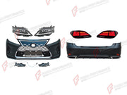 CONVERSION BODY KIT for LEXUS RX350 AL10 2009 - 2015 UPGRADE to RX350 AL20 2015 - 2023 FORZA PERFORMANCE custom fit OEM Style

Set includes:
Front Bumper Assembly
Front Grille
Headlights
Tail Lights
Rear Bumper Assembly
Rear Diffuser

Material: Plastic

NOTE: Professional installation is required.