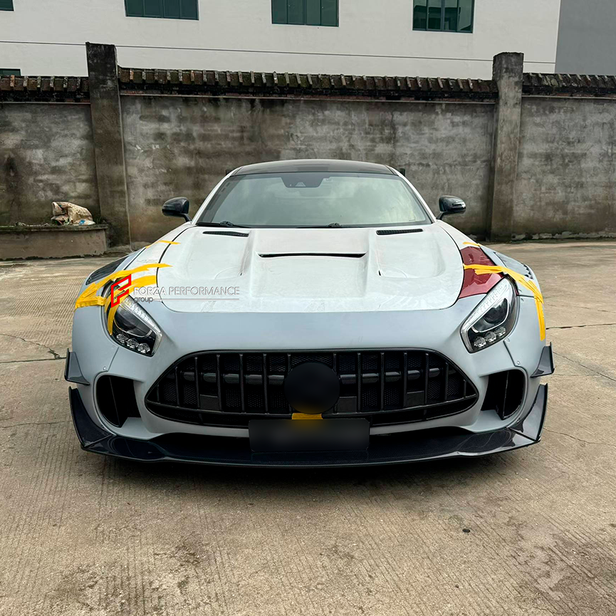 CONVERSION BODY KIT for MERCEDES BENZ AMG GT GTS C190 UPGRADE to GT3 2015 - 2022 FACELIFT

Set includes:

Front Bumper Assemb
Front Grille
Front Fenders

Side Skirts
Rear Fenders (Quarter Panels)
Rear Diffuser
Rear Bumper Assembly


Material: Plastic PP + Dry carbon

Note: Professional installation is required
