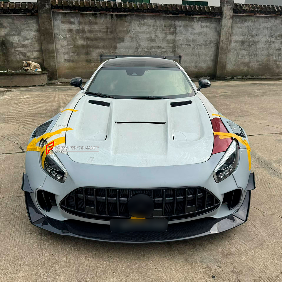 CONVERSION BODY KIT for MERCEDES BENZ AMG GT GTS C190 UPGRADE to GT3 2015 - 2022 FACELIFT

Set includes:

Front Bumper Assemb
Front Grille
Front Fenders

Side Skirts
Rear Fenders (Quarter Panels)
Rear Diffuser
Rear Bumper Assembly


Material: Plastic PP + Dry carbon

Note: Professional installation is required