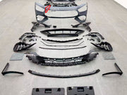 CONVERSION BODY KIT for MERCEDES BENZ AMG GT X290 GT43 GT50 GT53 UPGRADE to GT63 2018+

Set includes:

Front Lip
Front Bumper
Front Bumper Air Vents
Front Grille
Front Air Vents
Rear Bumper
Rear Diffuser
Exhaust Tips

Material: Plastic

Note: Professional installation is required.