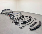 CONVERSION BODY KIT for MERCEDES BENZ AMG GT X290 GT43 GT50 GT53 UPGRADE to GT63 2018+

Set includes:

Front Lip
Front Bumper
Front Bumper Air Vents
Front Grille
Front Air Vents
Rear Bumper
Rear Diffuser
Exhaust Tips

Material: Plastic

Note: Professional installation is required.