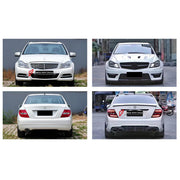 CONVERSION BODY KIT for MERCEDES-BENZ C-CLASS W204 FACELIFT 2011 - 2015 UPGRADE to C-CLASS AMG W204 FACELIFT C63 2011 - 2015 FORZA PERFORMANCE custom fit C63 AMG Style

Set includes:
Front Lip
Front Bumper Assembly
Front Grille
Hood Bonnet
Front Fenders
Side Skirts
Rear Bumper Assembly
Rear Diffuser
Exhaust System

Material: Plastic

NOTE: Professional installation is required.