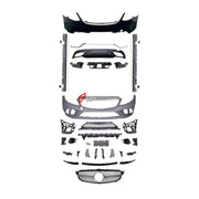 CONVERSION BODY KIT for MERCEDES-BENZ C-CLASS W205 2014 - 2022 UPGRADE to C-CLASS AMG W205 2015 - 2023 FORZA PERFORMANCE custom fit Sport AMG Style

Set includes:
Front Lip
Front Bumper Assembly
Front Grille
Side Skirts
Rear Bumper Assembly
Rear Diffuser

Material: Plastic

NOTE: Professional installation is required.