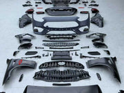CONVERSION BODY KIT for MERCEDES-BENZ C-CLASS W205 2014 - 2022 UPGRADE to C-CLASS AMG W206 C63S 2024+ FORZA PERFORMANCE custom fit C63S AMG Style

Set includes:
Front Lip
Front Bumper Assembly
Front Grille
Headlights
Hood Bonnet
Front Fenders
Trunk Lid
Tail Lights
Rear Bumper Assembly
Rear Diffuser
Exhaust Tips

Material: Plastic

NOTE: Professional installation is required.