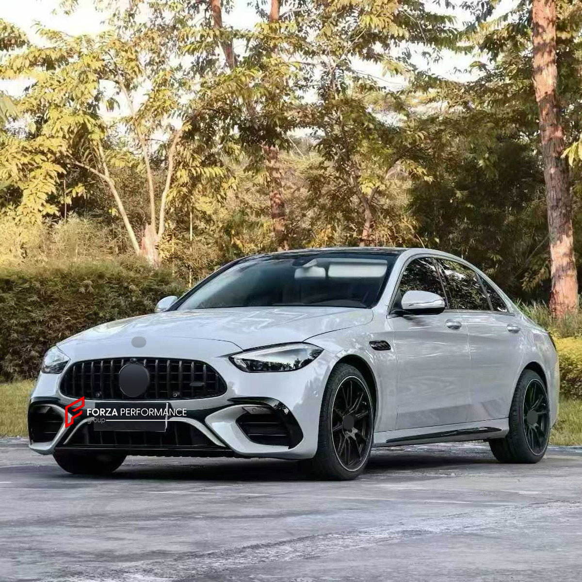 CONVERSION BODY KIT for MERCEDES-BENZ C-CLASS W205 2014 - 2022 UPGRADE to C63 AMG W206 2022+ FORZA PERFORMANCE custom fit C63 AMG Style

Set includes:
Front Lip
Front Bumper Assembly
Front Grille
Headlights
Hood Bonnet
Front Fenders
Trunk Lid
Tail Lights
Rear Bumper Assembly
Rear Diffuser
Exhaust Tips

Material: Plastic

NOTE: Professional installation is required.