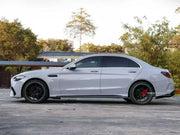 CONVERSION BODY KIT for MERCEDES-BENZ C-CLASS W205 2014 - 2022 UPGRADE to C63 AMG W206 2022+ FORZA PERFORMANCE custom fit C63 AMG Style

Set includes:
Front Lip
Front Bumper Assembly
Front Grille
Headlights
Hood Bonnet
Front Fenders
Trunk Lid
Tail Lights
Rear Bumper Assembly
Rear Diffuser
Exhaust Tips

Material: Plastic

NOTE: Professional installation is required.