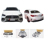 CONVERSION BODY KIT for MERCEDES-BENZ C-CLASS W206 2021+ UPGRADE to AMG W206 C63 2022+ FORZA PERFORMANCE custom fit AN Style

Set includes:
Front Lip
Front Bumper Assembly
Front Grille
Rear Diffuser

Material: Plastic

NOTE: Professional installation is required.