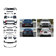 CONVERSION BODY KIT for MERCEDES-BENZ C-CLASS W206 2021+ UPGRADE to C63S AMG W206 2022+ FORZA PERFORMANCE custom fit C63S AMG Style

Set includes:
Front Lip
Front Bumper Assembly
Front Grille
Ducktail Spoiler
Rear Bumper Fins
Rear Diffuser
Exhaust Tips

Material: Plastic

NOTE: Professional installation is required.