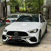 CONVERSION BODY KIT for MERCEDES-BENZ C-CLASS W206 2021+ UPGRADE to C63S AMG W206 2022+ FORZA PERFORMANCE custom fit C63S AMG Style

Set includes:
Front Lip
Front Bumper Assembly
Front Grille
Ducktail Spoiler
Rear Bumper Fins
Rear Diffuser
Exhaust Tips

Material: Plastic

NOTE: Professional installation is required.