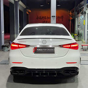 CONVERSION BODY KIT for MERCEDES-BENZ C-CLASS W206 2021+ UPGRADE to C63S AMG W206 2022+ FORZA PERFORMANCE custom fit C63S AMG Style

Set includes:
Front Lip
Front Bumper Assembly
Front Grille
Ducktail Spoiler
Rear Bumper Fins
Rear Diffuser
Exhaust Tips

Material: Plastic

NOTE: Professional installation is required.