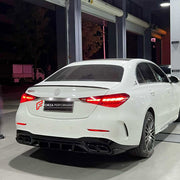 CONVERSION BODY KIT for MERCEDES-BENZ C-CLASS W206 2021+ UPGRADE to C63S AMG W206 2022+ FORZA PERFORMANCE custom fit C63S AMG Style

Set includes:
Front Lip
Front Bumper Assembly
Front Grille
Ducktail Spoiler
Rear Bumper Fins
Rear Diffuser
Exhaust Tips

Material: Plastic

NOTE: Professional installation is required.