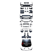CONVERSION BODY KIT for MERCEDES-BENZ C-CLASS W206 SPORT 2021+ UPGRADE to C-CLASS AMG W206 C63S 2024+ FORZA PERFORMANCE custom fit C63S AMG Sport Style

Set includes:
Front Lip
Front Bumper Assembly
Front Grille
Hood Bonnet
Front Fenders
Rear Bumper Assembly
Rear Diffuser
Exhaust Tips

Material: Plastic

NOTE: Professional installation is required.