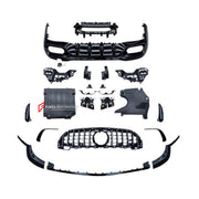 CONVERSION BODY KIT for MERCEDES-BENZ C-CLASS W206 SPORT 2021+ UPGRADE to C-CLASS AMG W206 C43 2022+ FORZA PERFORMANCE custom fit C43 AMG Sport Style

Set includes:
Front Lip
Front Bumper Air Vent Covers
Front Grille
Rear Diffuser
Exhaust Tips

Material: Plastic

NOTE: Professional installation is required.