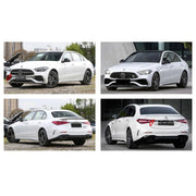 CONVERSION BODY KIT for MERCEDES-BENZ C-CLASS W206 SPORT 2021+ UPGRADE to C-CLASS AMG W206 C43 2022+ FORZA PERFORMANCE custom fit C43 AMG Sport Style

Set includes:
Front Lip
Front Bumper Air Vent Covers
Front Grille
Rear Diffuser
Exhaust Tips

Material: Plastic

NOTE: Professional installation is required.