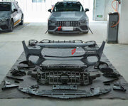 CONVERSION BODY KIT for MERCEDES-BENZ CLA-CLASS X118 2019 - 2023 UPGRADE to CLA45 S AMG X118 2019 - 2023 FORZA PERFORMANCE custom fit AN Style

Set includes:
Front Lip
Front Bumper Assembly
Front Grille
Rear Diffuser
Exhaust Tips

Material: Plastic

NOTE: Professional installation is required.