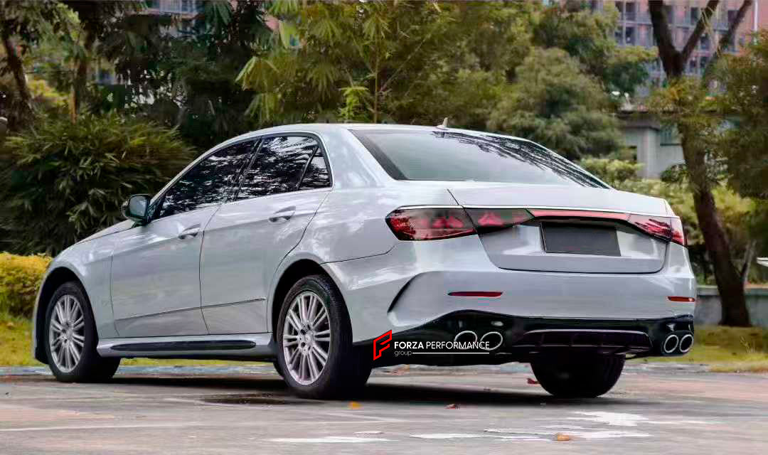 CONVERSION BODY KIT for MERCEDES BENZ E CLASS W212 2010 - 2016 UPGRADE to E53 W214 2024+

Set includes:

Front Bumper Assembly
Front Grille
Headlights
Hood / Bonnet
Front Fenders
Side Mirrors
Side Skirts
Rear Bumper
Tail Lights
Trunk
Rear Diffuser
Exhaust Tips

Material: Plastic, Aluminium

NOTE: Professional installation is required.