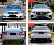 CONVERSION BODY KIT for MERCEDES BENZ E CLASS W212 2010 - 2016 UPGRADE to E53 W214 2024+

Set includes:

Front Bumper Assembly
Front Grille
Headlights
Hood / Bonnet
Front Fenders
Side Mirrors
Side Skirts
Rear Bumper
Tail Lights
Trunk
Rear Diffuser
Exhaust Tips

Material: Plastic, Aluminium

NOTE: Professional installation is required.