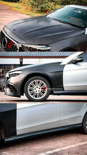 CONVERSION BODY KIT for MERCEDES-BENZ E-CLASS W212 2009 - 2016 upgrade to E53 W214 2023+

Set includes:

Front Bumper Assembly
Front Grille
Headlights
Hood / Bonnet
Front Fenders
Side Mirrors
Side Skirts
Rear Bumper
Tail Lights
Trunk
Rear Diffuser
Exhaust Tips

Material: Plastic, Aluminium

NOTE: Professional installation is required.