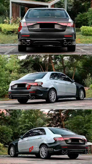 CONVERSION BODY KIT for MERCEDES-BENZ E-CLASS W212 2009 - 2016 upgrade to E53 W214 2023+

Set includes:

Front Bumper Assembly
Front Grille
Headlights
Hood / Bonnet
Front Fenders
Side Mirrors
Side Skirts
Rear Bumper
Tail Lights
Trunk
Rear Diffuser
Exhaust Tips

Material: Plastic, Aluminium

NOTE: Professional installation is required.