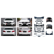 CONVERSION BODY KIT for MERCEDES-BENZ E-CLASS W212 FACELIFT 2013 - 2016 UPGRADE to E-CLASS AMG W212 FACELIFT E63 2013 - 2016 FORZA PERFORMANCE custom fit E63 AMG Style

Set includes:
Front Lip
Front Bumper Assembly
Front Grille
Hood Bonnet
Front Fenders
Rear Bumper Assembly
Rear Diffuser
Exhaust Tips

Material: Plastic

NOTE: Professional installation is required.