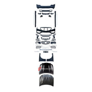 CONVERSION BODY KIT for MERCEDES-BENZ E-CLASS W212 FACELIFT 2013 - 2016 UPGRADE to E-CLASS AMG W212 FACELIFT E63 2013 - 2016 FORZA PERFORMANCE custom fit E63 AMG Style

Set includes:
Front Lip
Front Bumper Assembly
Front Grille
Hood Bonnet
Front Fenders
Side Skirts
Rear Bumper Assembly
Rear Diffuser
Exhaust Tips

Material: Plastic

NOTE: Professional installation is required.