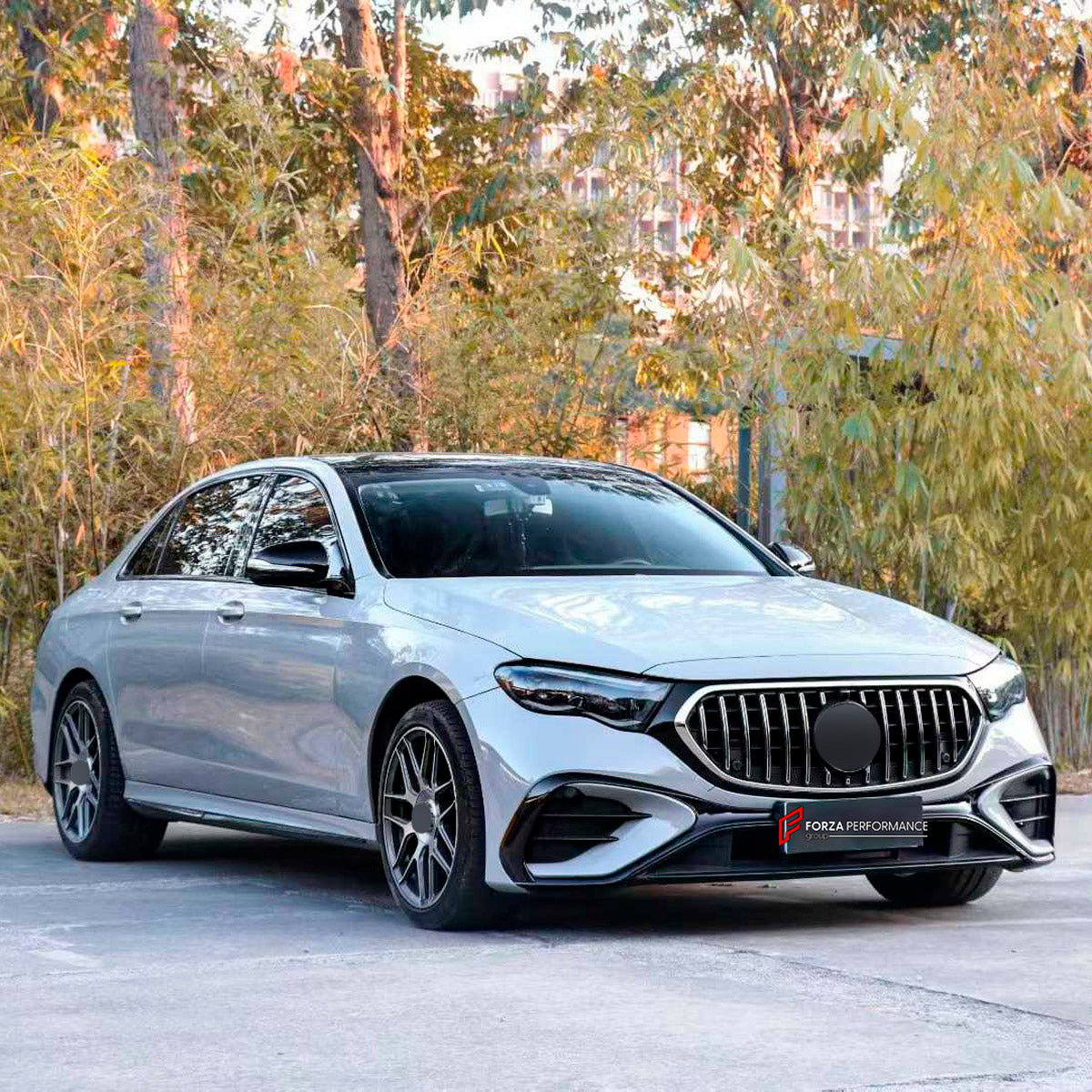 CONVERSION UPGRADE FACELIFT OLD TO NEW BODY KIT for Mercedes Benz E CLASS W213 2017 - 2024 to W214 E53 AMG 2024+
Set includes:

Front Lip
Front Bumper Assembly
Front Grille
Hood Bonnet
Front Fenders
Side Skirts
Trunk Lid
Rear Bumper Assembly
Rear Diffuser
Exhaust Tips
Material: Plastic

NOTE: Professional installation is required.