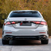 CONVERSION UPGRADE FACELIFT OLD TO NEW BODY KIT for Mercedes Benz E CLASS W213 2017 - 2024 to W214 E53 AMG 2024+
Set includes:

Front Lip
Front Bumper Assembly
Front Grille
Hood Bonnet
Front Fenders
Side Skirts
Trunk Lid
Rear Bumper Assembly
Rear Diffuser
Exhaust Tips
Material: Plastic

NOTE: Professional installation is required.