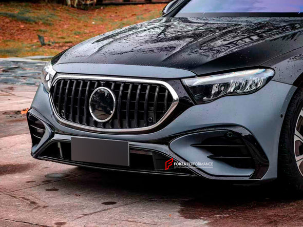 CONVERSION BODY KIT for MERCEDES BENZ E CLASS W214 E350 E450 AMG LINE 2023+ UPGRADE to AMG W214 E53 2024+

Set includes:

Front Bumper

Rear Diffuser
Exhaust Tips

Material: Plastic

NOTE: Professional installation is required.