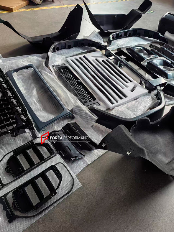 CONVERSION BODY KIT for MERCEDES-BENZ G-CLASS G63 W463 1990 - 2018 to W465 2025

Set includes:

Front Bumper
Front Grille
Hood
Headlights
Headlight Covers
Front Fenders
Fender Flares
Side Mirrors
Side Trims
Rear Bumper
Tail Lights

Material: Plastic

NOTE: Professional installation is required.

Contact us for pricing

Payment ►
Visa
Mastercard
PayPal with a credit card (add 4.4% at checkout)
Payoneer
Cryptocurrency
Shipment ►
By express DHL/UPS/TNT/FedEx
To the local international airport
Special line by a