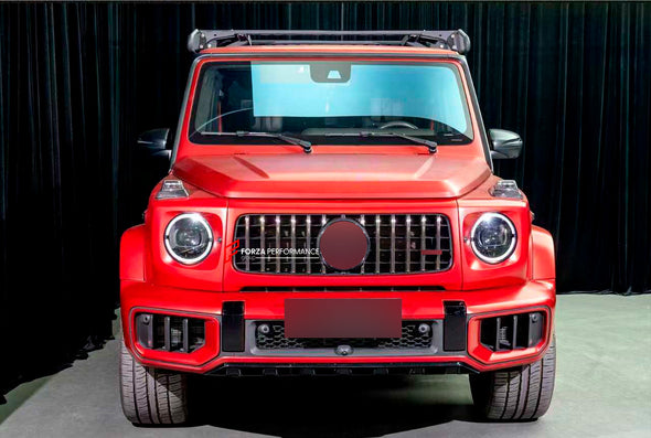 CONVERSION BODY KIT for MERCEDES - BENZ G - CLASS W465 2024+ to G63 W465 AMG 2025

Set includes:

Front Bumper
Headlight Covers
Front Grille (Silver or Black)
Fender Flares


Material: Plastic

NOTE: Professional installation is required

Contact us for pricing