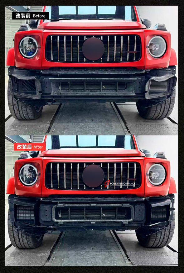 CONVERSION BODY KIT for MERCEDES - BENZ G - CLASS W465 2024+ to G63 W465 AMG 2025

Set includes:

Front Bumper
Headlight Covers
Front Grille (Silver or Black)
Fender Flares


Material: Plastic

NOTE: Professional installation is required

Contact us for pricing