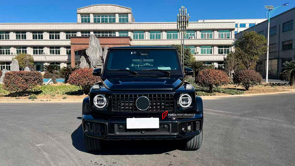 CONVERSION BODY KIT for MERCEDES - BENZ G - CLASS W465 2024+ to G63 W465 AMG 2025

Set includes:

Front Bumper
Headlight Covers
Front Grille (Silver or Black)
Fender Flares


Material: Plastic

NOTE: Professional installation is required

Contact us for pricing