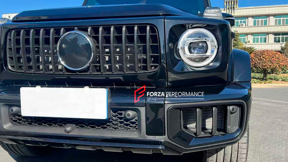 CONVERSION BODY KIT for MERCEDES - BENZ G - CLASS W465 2024+ to G63 W465 AMG 2025

Set includes:

Front Bumper
Headlight Covers
Front Grille (Silver or Black)
Fender Flares


Material: Plastic

NOTE: Professional installation is required

Contact us for pricing