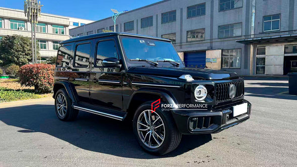 CONVERSION BODY KIT for MERCEDES - BENZ G - CLASS W465 2024+ to G63 W465 AMG 2025

Set includes:

Front Bumper
Headlight Covers
Front Grille (Silver or Black)
Fender Flares


Material: Plastic

NOTE: Professional installation is required

Contact us for pricing