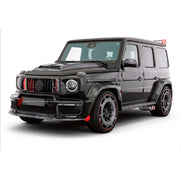 CONVERSION BODY KIT for MERCEDES-BENZ G-CLASS W463 2008 - 2018 UPGRADE to G-CLASS W464 2019 - 2024 FORZA PERFORMANCE custom fit Rocket Style
Set includes:

Front Lip
Front Bumper Assembly
Front Grille
Front Headlights
License Plate
Hood Bonnet
Front Fenders
Body Side Door Moldings
Rear Fenders
Tail Lights
Rear Spoiler Wing
Rear Bumper Assembly
Rear Diffuser
Exhaust Tips
Material: Plastic

NOTE: Professional installation is required.