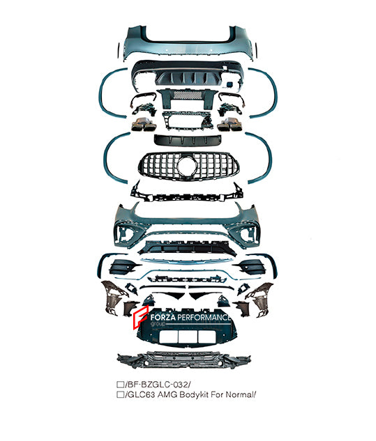 CONVERSION BODY KIT for MERCEDES BENZ GLC CLASS X254 UPGRADE to AMG X254 GLC63 2023+
Set includes:
Front Bumper
Front Grille
Fender Flares
Rear Bumper
Rear Diffuser
Exhaust Tips
Material: Plastic
Note: Professional installation is required.
* Each part of this kit can be sent separately. Please contact us if you need a specific part.
Payment ►
Visa
Mastercard
PayPal with a credit card (add 4.4% at checkout)
Payoneer
Cryptocurrency
Shipment ►
By express DHL/UPS/TNT/FedEx
To the local international
