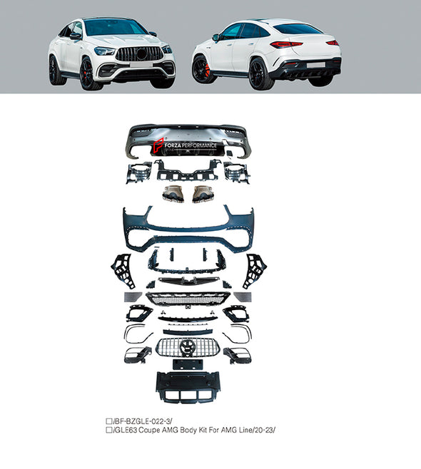 CONVERSION BODY KIT for MERCEDES BENZ GLE CLASS COUPE C167 FACELIFT GLE 300 D GLE 450 D GLE 350 GLE 450 GLE 350 DE GLE 400 E UPGRADE to GLE CLASS COUPE AMG GLE63 C167 FACELIFT 2020 - 2023



Set includes:

Front Bumper
Front Bumper Air Vents
Front Grille
Rear Bumper
Exhaust Tips

Material: Plastic

Note: Professional installation is required.


Contact us for pricing.

Payment ►
Visa

Mastercard

PayPal with a credit card (add 4.4% at checkout)
Payoneer
Cryptocurrency
Shipment ►
By express DHL/UPS/TNT/FedEx