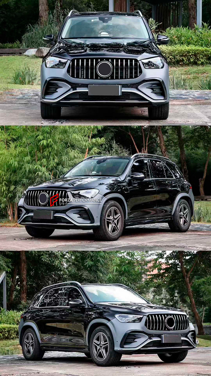 CONVERSION BODY KIT for MERCEDES-BENZ GLE V167 SUV 2019 - 2023 UPGRADE to GLE53 V167 AMG 2023+



Set includes:

Front Bumper Assembly
Front Grille
Headlights
Fender Flares
Rear Tail Lights
Rear Bumper
Rear Diffuser
Exhaust Tips

Material: Plastic

Note: Professional installation is required.