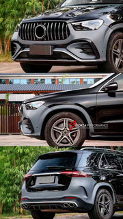 CONVERSION BODY KIT for MERCEDES-BENZ GLE V167 SUV 2019 - 2023 UPGRADE to GLE53 V167 AMG 2023+



Set includes:

Front Bumper Assembly
Front Grille
Headlights
Fender Flares
Rear Tail Lights
Rear Bumper
Rear Diffuser
Exhaust Tips

Material: Plastic

Note: Professional installation is required.